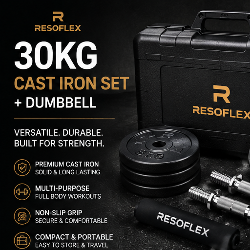 ResoFlex 30Kg Cast Iron Set Dumbbell - HERO