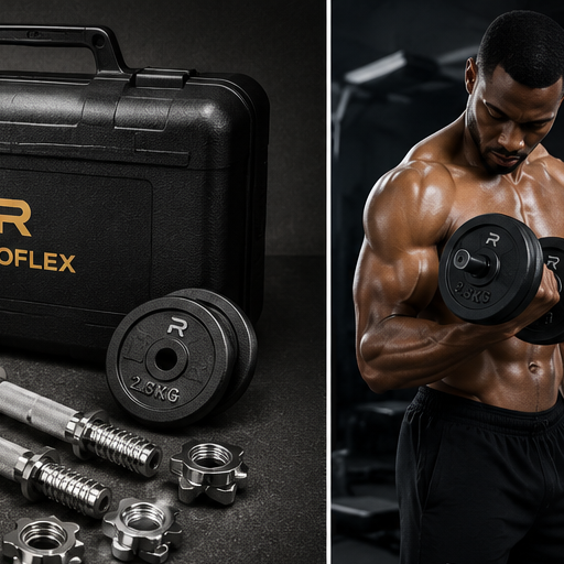 ResoFlex 15kg Cast Iron Set + Dumbbell Extension + Travel Box - GALLERY 01