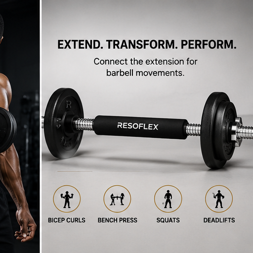 ResoFlex 15kg Cast Iron Set + Dumbbell Extension + Travel Box - GALLERY 02