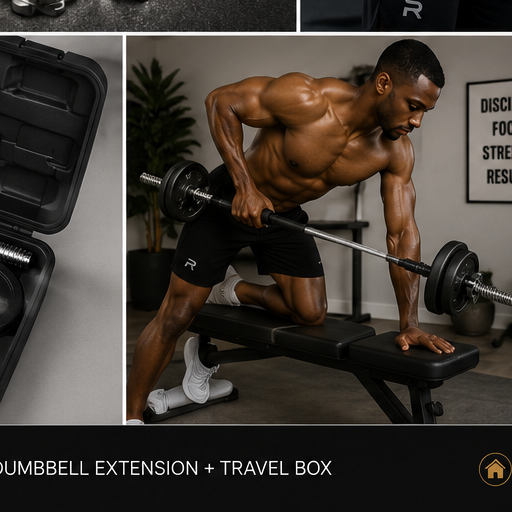 ResoFlex 15kg Cast Iron Set + Dumbbell Extension + Travel Box - LIFESTYLE
